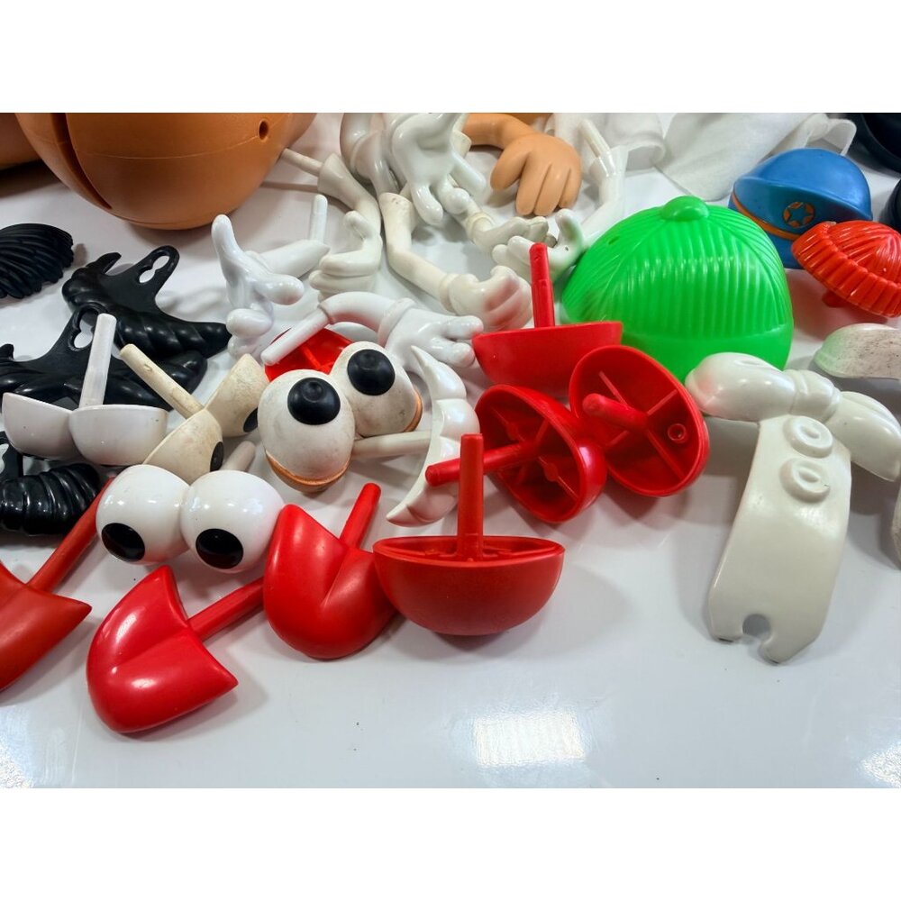 Vintage LARGE Mr. Potato Head Toy Lot Hats Glasses Shoes Arms & Faces 12 Bodies - Picture 7 of 11